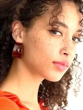 J. Crew NWT Armond Concave Chunky Hoop Earrings Warm Tortoise 1.5"